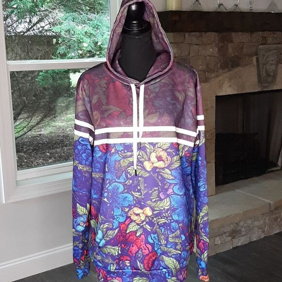 Colorful Hoodie with Drawstring - Picture 1 of 10